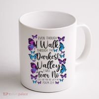 Christian Bible Verse Quote Butterfly Psalm 234 Coffee Mug thumb 1