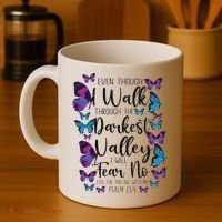 Christian Bible Verse Quote Butterfly Psalm 234 Coffee Mug thumb 4