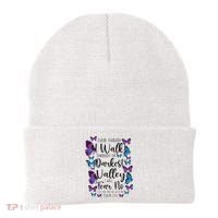 Christian Bible Verse Quote Butterfly Psalm 234 Beanie thumb 0