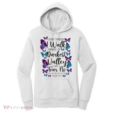 Christian Bible Verse Quote Butterfly Psalm 234 Women's Hoodie