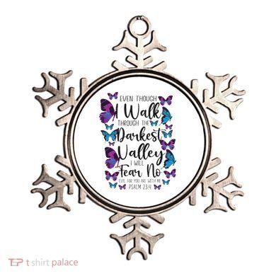 Christian Bible Verse Quote Butterfly Psalm 234 Ornament