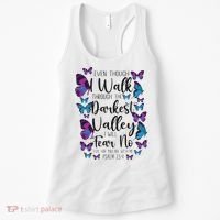 Christian Bible Verse Quote Butterfly Psalm 234 Women's Tank Top thumb 0