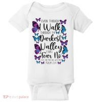 Christian Bible Verse Quote Butterfly Psalm 234 Baby Bodysuit thumb 0