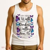 Christian Bible Verse Quote Butterfly Psalm 234 Tank Top thumb 3