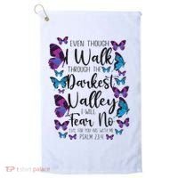 Christian Bible Verse Quote Butterfly Psalm 234 Golf Towel thumb 0