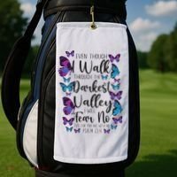 Christian Bible Verse Quote Butterfly Psalm 234 Golf Towel thumb 2