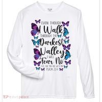 Christian Bible Verse Quote Butterfly Psalm 234 Zone Performance Long-Sleeve T-Shirt thumb 0