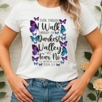 Christian Bible Verse Quote Butterfly Psalm 234 Women's T-Shirt thumb 2