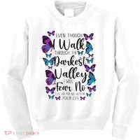 Christian Bible Verse Quote Butterfly Psalm 234 Kids Sweatshirt thumb 0