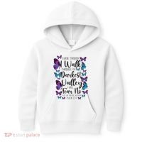 Christian Bible Verse Quote Butterfly Psalm 234 Kids Hoodie thumb 0