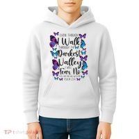Christian Bible Verse Quote Butterfly Psalm 234 Kids Hoodie thumb 4