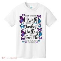 Christian Bible Verse Quote Butterfly Psalm 234 Kids T-Shirt thumb 0