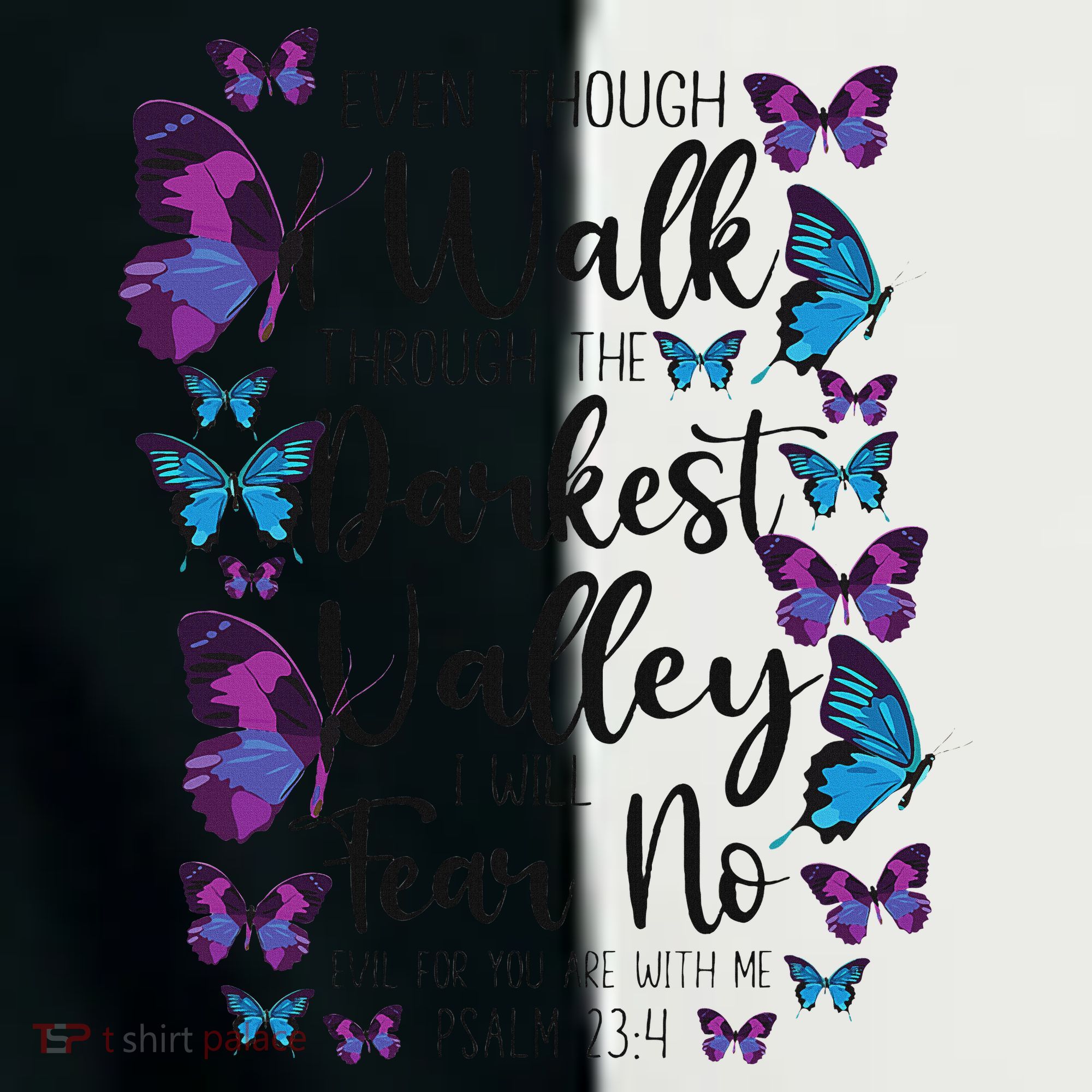 Christian Bible Verse Quote Butterfly Psalm 234 Toddler Fine Jersey T-Shirt