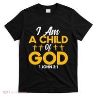 Christian Bible Verse John 31 Child Of God Cross T-Shirt thumb 0