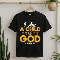 Christian Bible Verse John 31 Child Of God Cross T-Shirt thumb 2