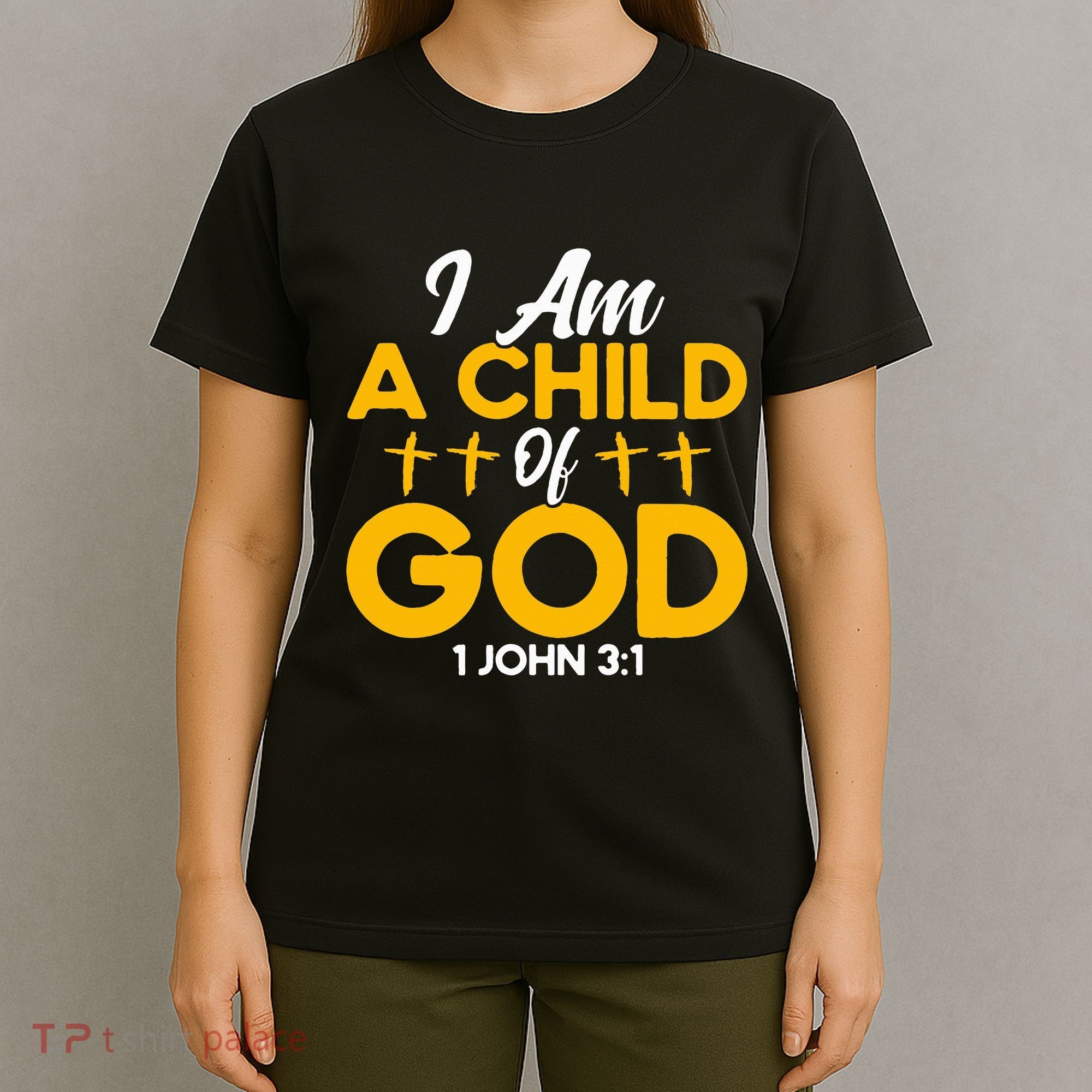 Christian Bible Verse John 31 Child Of God Cross T-Shirt