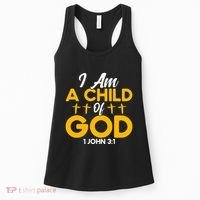 Christian Bible Verse John 31 Child Of God Cross Women's Tank Top thumb 0