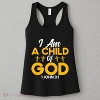 Christian Bible Verse John 31 Child Of God Cross Women's Tank Top thumb 3