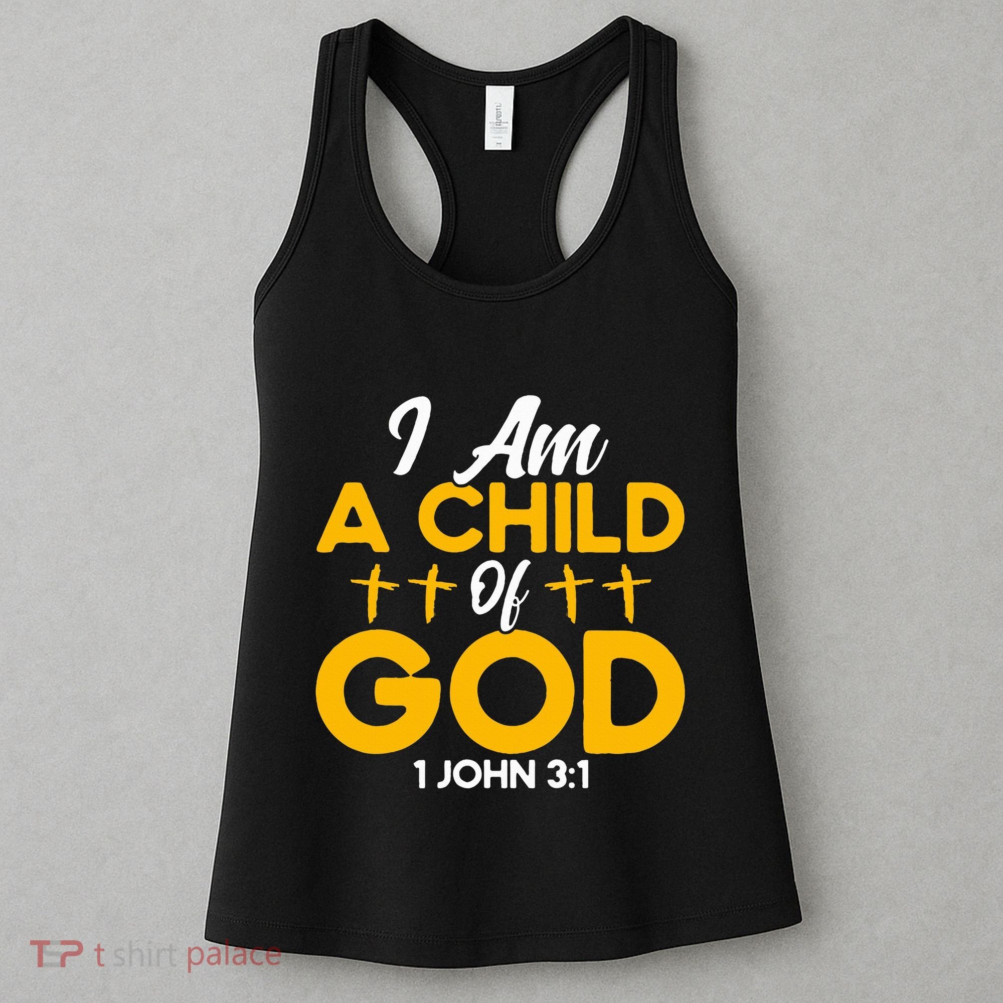 Christian Bible Verse John 31 Child Of God Cross Women's Tank Top