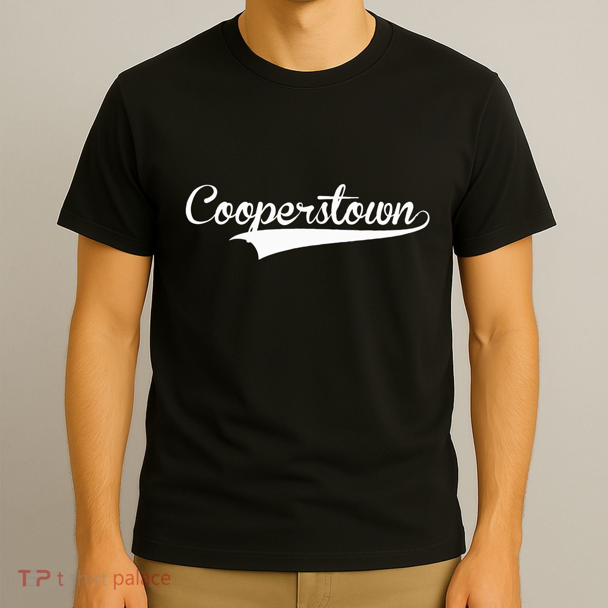 Cooperstown Baseball Vintage Retro Font T-Shirt