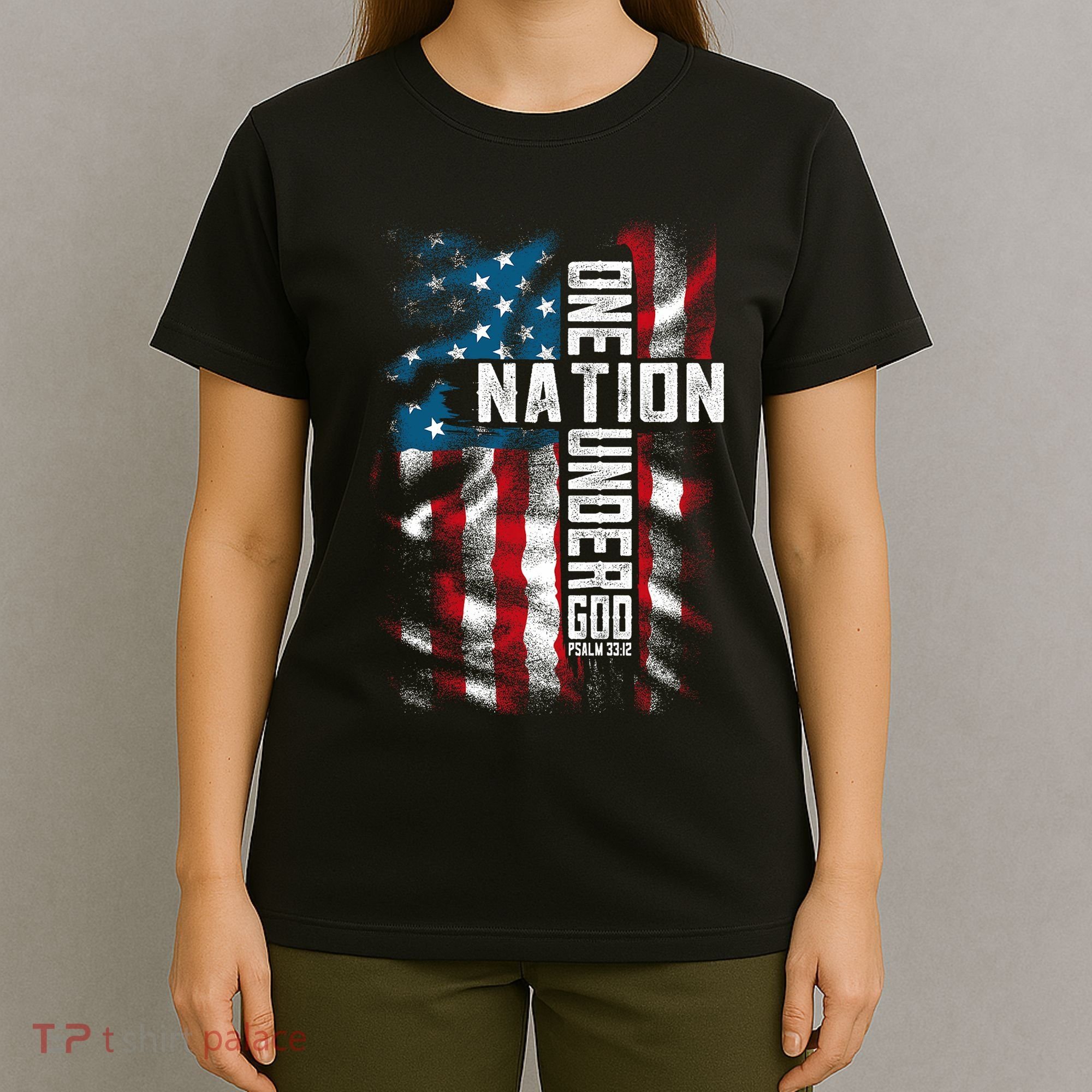 Christian Bible Verse Faith Patriotic 4th Of July T-Shirt