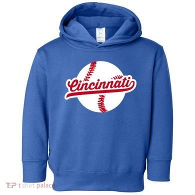Cincinnati Baseball Vintage Ohio Pride Love City Red Gift Toddler Hoodie