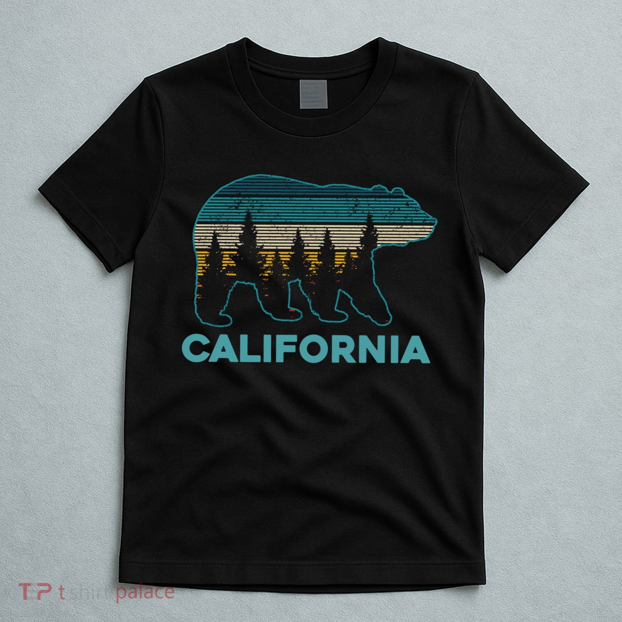 California Bear Vintage Retro Nature Hiking Souvenir Gift T-Shirt