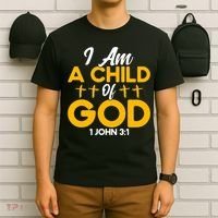Christian Bible Verse John 31 Child Of God Cross T-Shirt thumb 6