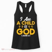 Christian Bible Verse John 31 Child Of God Cross Women's Tank Top thumb 0