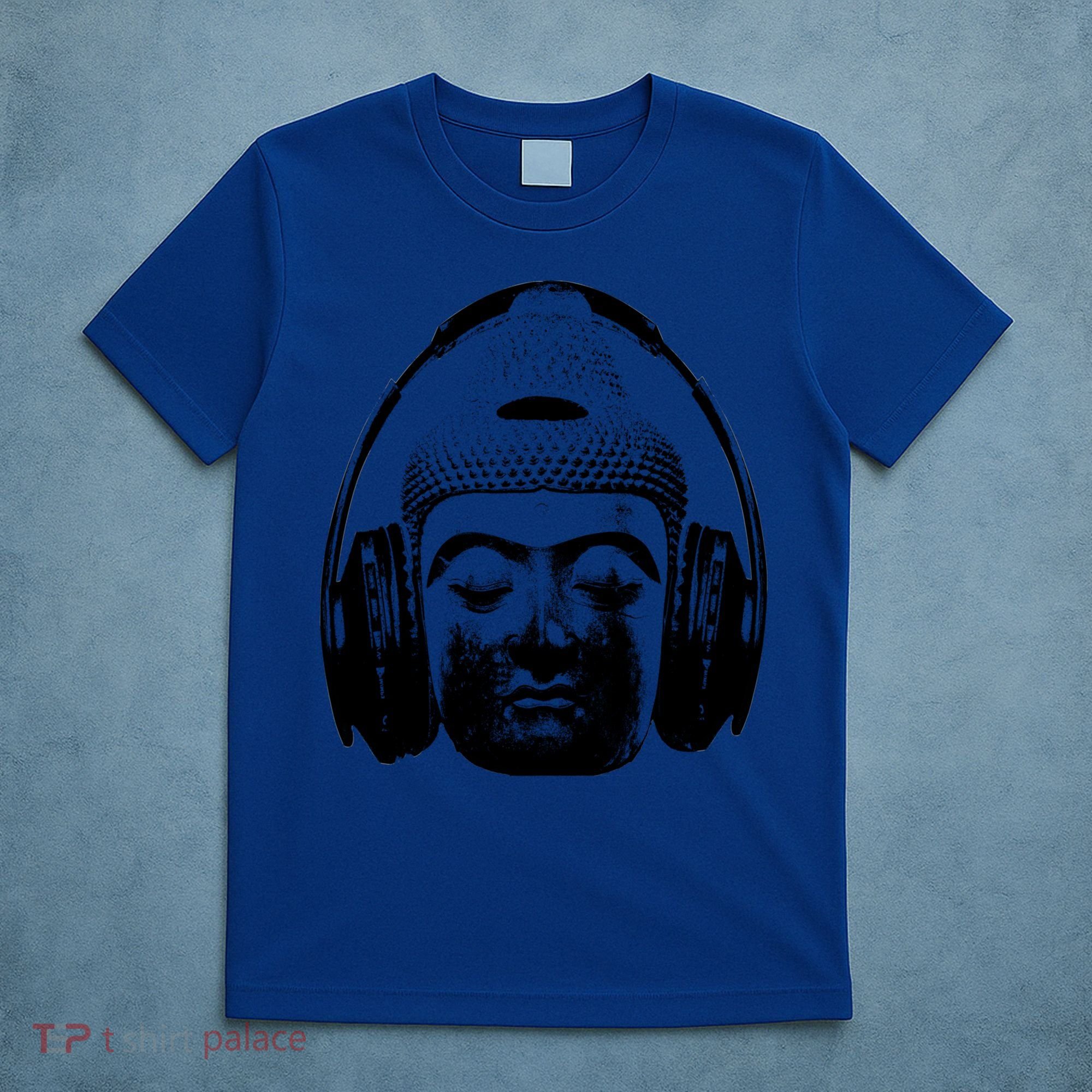 Chilling Buddha With Headphones Music Dj Great Gift T-Shirt