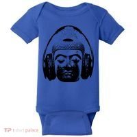 Chilling Buddha With Headphones Music Dj Great Gift Baby Bodysuit thumb 0