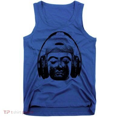 Chilling Buddha With Headphones Music Dj Great Gift Tank Top