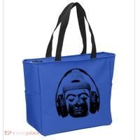 Chilling Buddha With Headphones Music Dj Great Gift Tote Bag thumb 2
