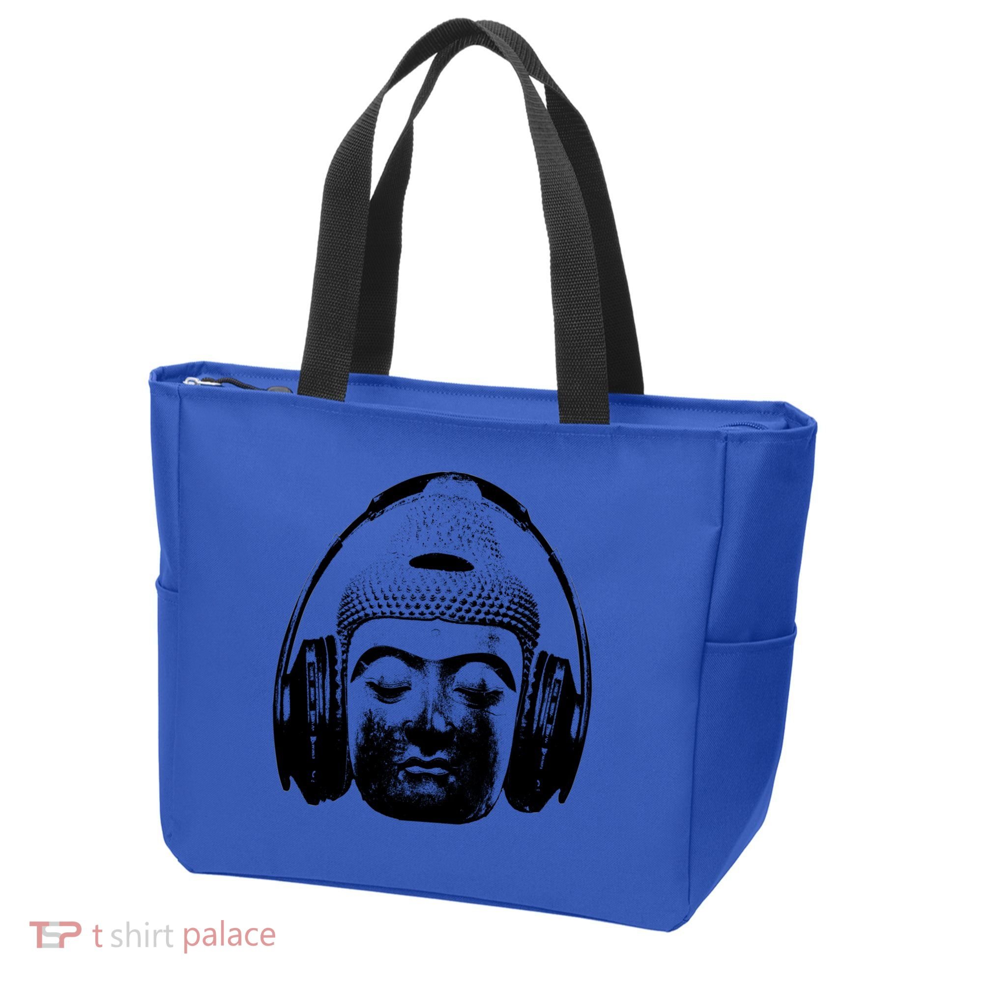 Chilling Buddha With Headphones Music Dj Great Gift Tote Bag