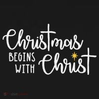Christmas Begins With Christ Snowman Christian Religious Women's Hoodie thumb 2