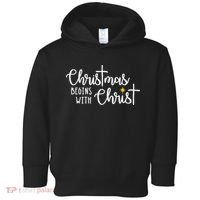 Christmas Begins With Christ Snowman Christian Religious Toddler Hoodie thumb 0