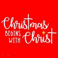 Christmas Begins With Christ Snowman Christian Religious Santa Hat thumb 1