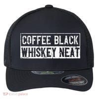 Coffee Black Whiskey Funny Neat Bourbon Whisky Scotch Flexfit Unipanel Trucker Cap thumb 0