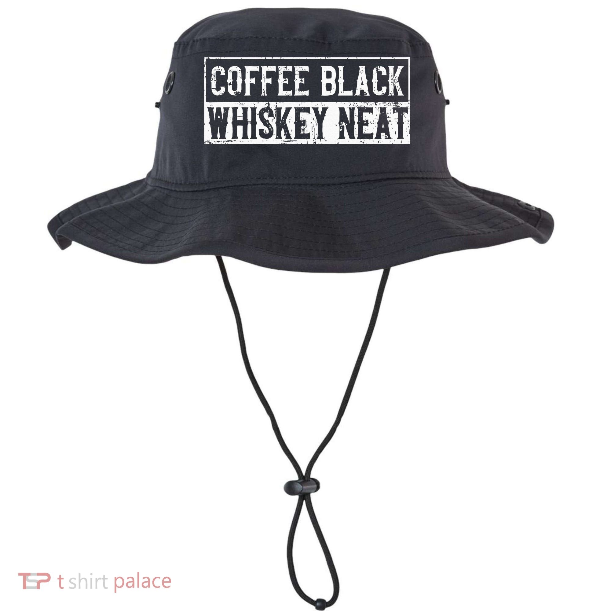 Coffee Black Whiskey Funny Neat Bourbon Whisky Scotch Bucket Hat