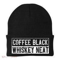 Coffee Black Whiskey Funny Neat Bourbon Whisky Scotch Beanie thumb 0