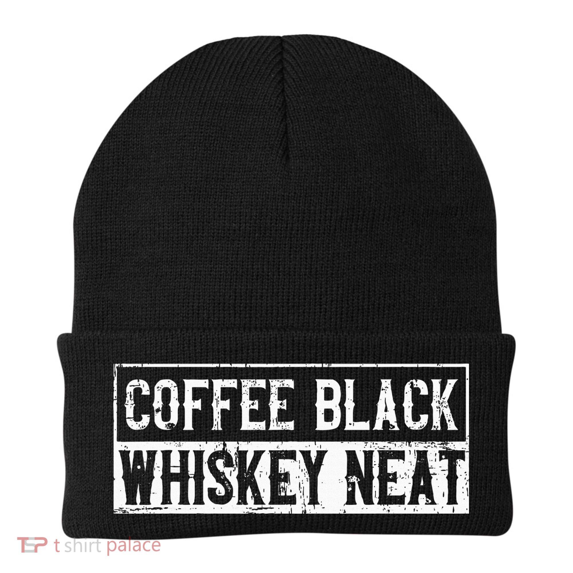Coffee Black Whiskey Funny Neat Bourbon Whisky Scotch Beanie