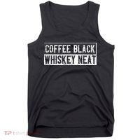 Coffee Black Whiskey Funny Neat Bourbon Whisky Scotch Tank Top thumb 0