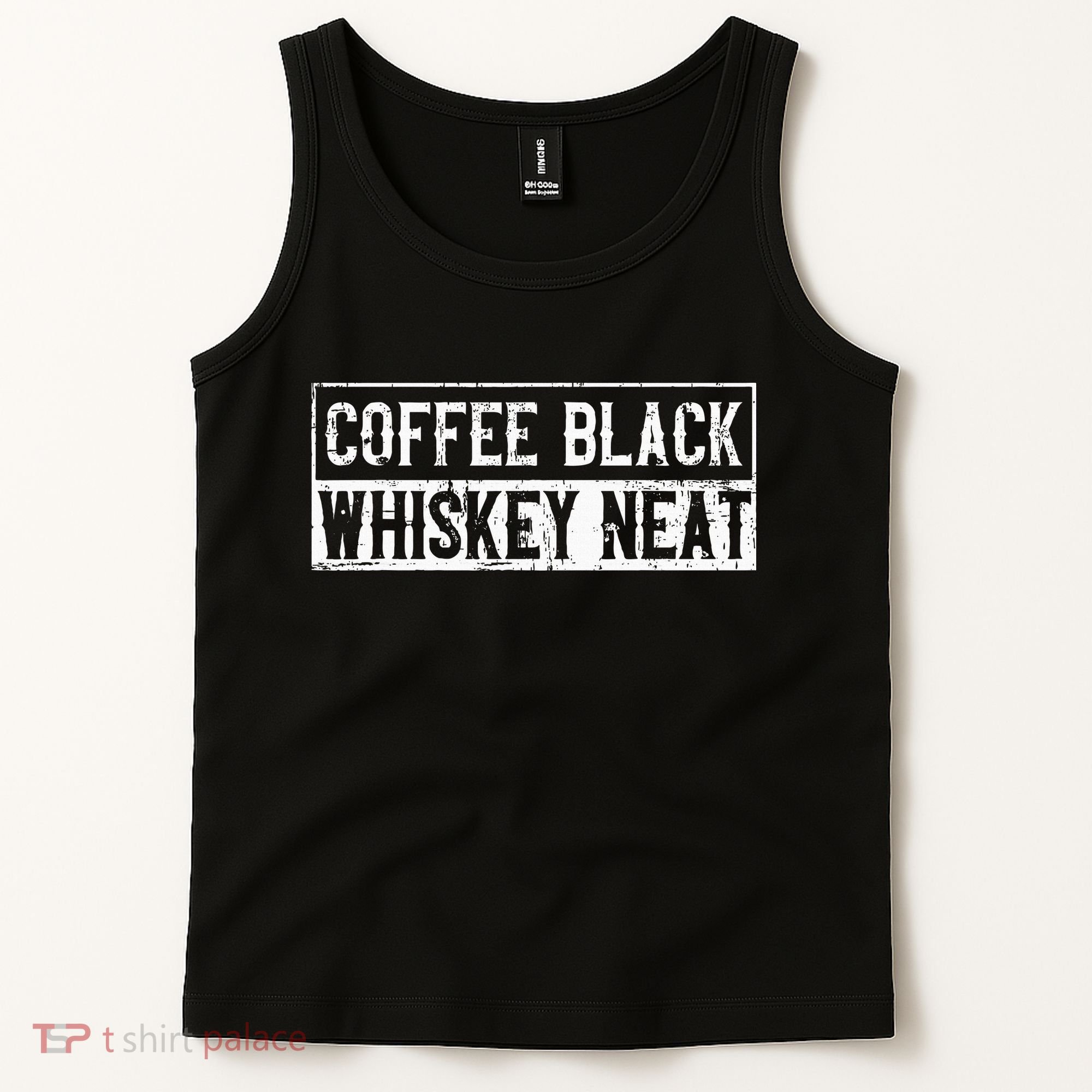 Coffee Black Whiskey Funny Neat Bourbon Whisky Scotch Tank Top