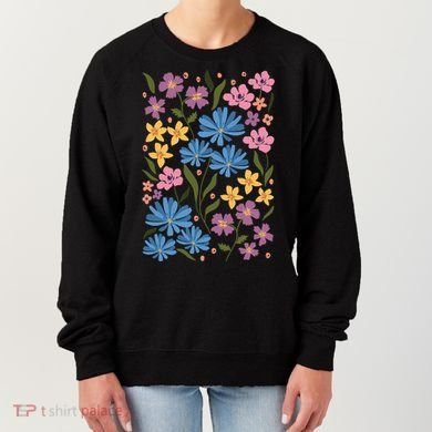 Cute Boho Wildflower Floral Pattern Women's Sweatshirt