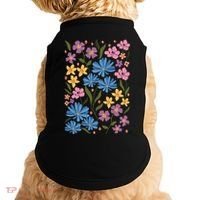 Cute Boho Wildflower Floral Pattern Doggie Tank thumb 0