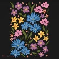 Cute Boho Wildflower Floral Pattern Bucket Hat thumb 4