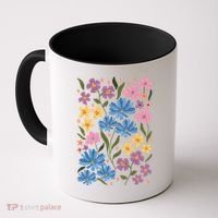 Cute Boho Wildflower Floral Pattern Coffee Mug thumb 0