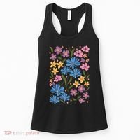 Cute Boho Wildflower Floral Pattern Women's Tank Top thumb 0