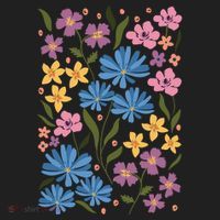 Cute Boho Wildflower Floral Pattern Sport-Tek Posi-UV Pro Polo thumb 2