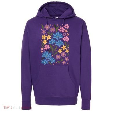 Cute Boho Wildflower Floral Pattern Hoodie